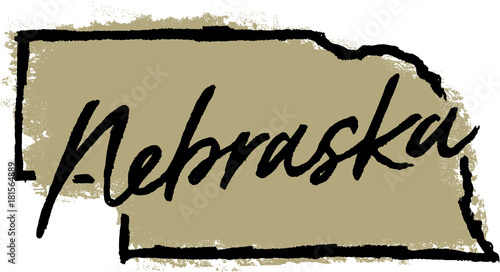 Hand Drawn Nebraska State Design