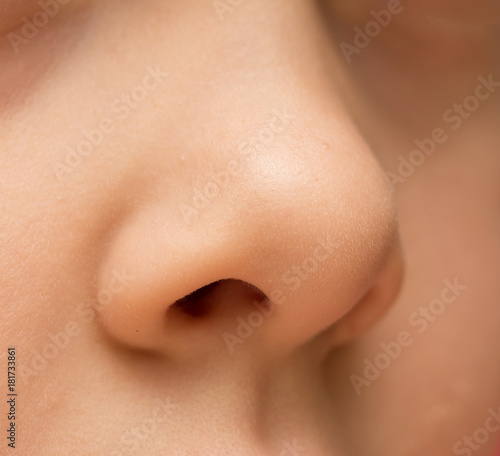 child's nose macro