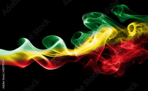 Ethiopia national smoke flag