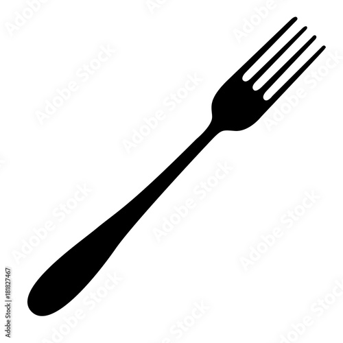 Isolated fork silhouette