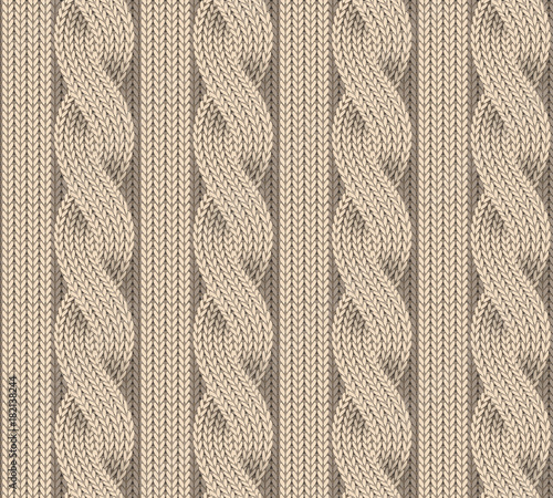 Seamless pattern of knitting. Vector image.