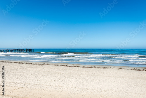 San Diego Beach, California. Beaches of San Diego, California. A paradise for surfers. Blue sky