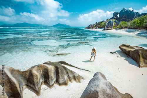 A Girl on Seychelles