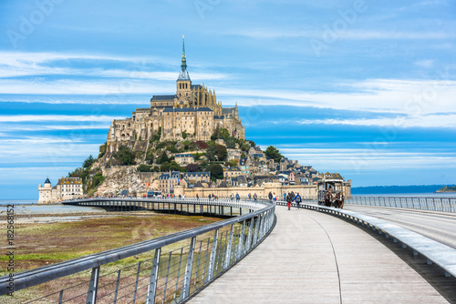 Mont-Saint-Michel, an island with the famous abbey, Normandy, France