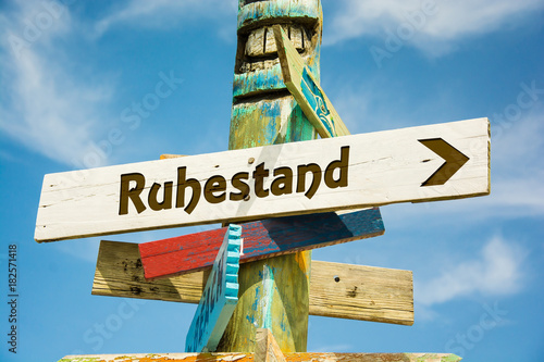 Schild 282 - Ruhestand