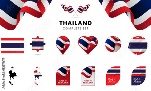 Thailand complete set. Vector illustration.