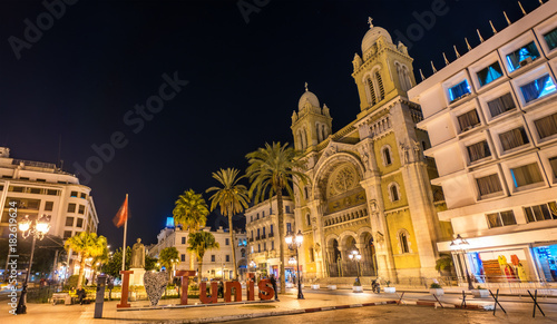 The Cathedral of St. Vincent de Paul in Tunis, Tunisia