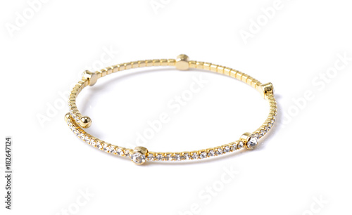 bracelet with diamonds on white