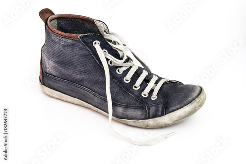 Old used footwear
