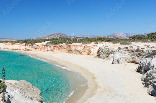 Hawaii Beach of Alyko Peninsula in Naxos island, Greece