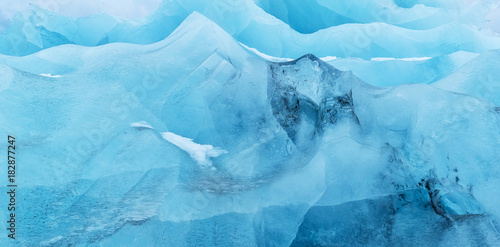 Texture of glacier ice in close-up detail