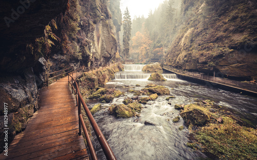 Kamnitz Gorge in Saxon switzerland national park