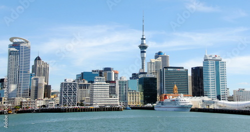 Waterfront in a sunny day in Auckland, New Zealand. 