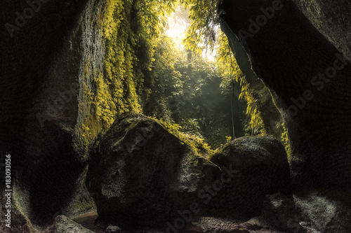 magical caves in bali. indonesia