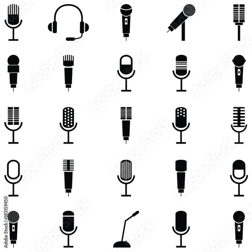 microphone icon set