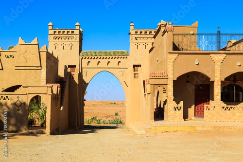 Campsite for tourist in Erg Chebbi desert, Morocco