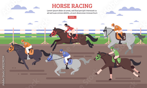 Horse Racing Illustration