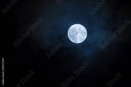 Night Photo of the full moon