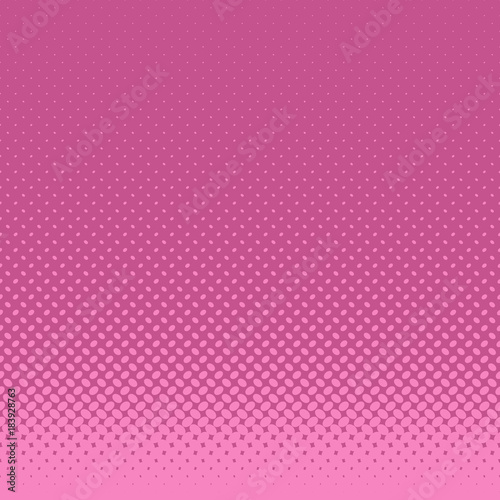 Pink abstract halftone ellipse pattern background - vector graphic design with diagonal elliptical dots in varying sizes