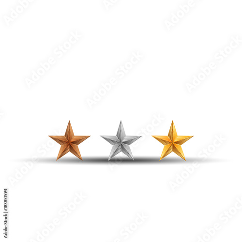 Vector illustration of 3 stars