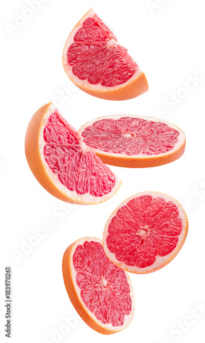 grapefruits isolated on a white background