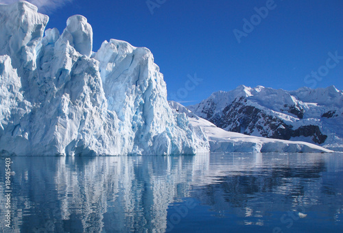 Climate change affected glacier in Antarctica