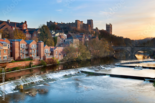 Durham at dusk, England, UK