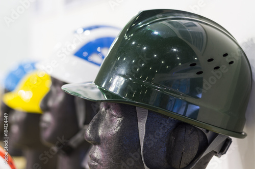 mannequins with Safety helmet ;Personel Protection Equipment PPE .