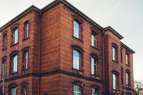 old industrial brick office building