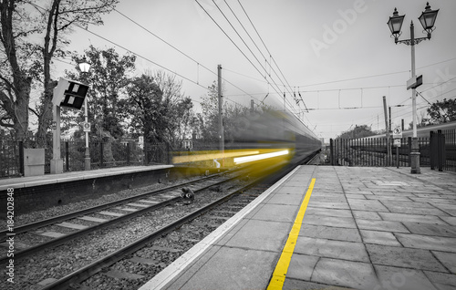 Speed train on the Great Western Mainline out of London