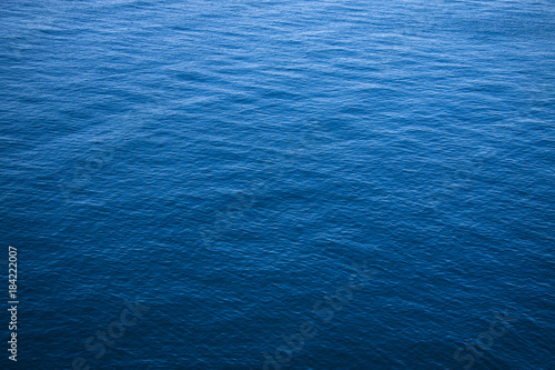 The surface of the blue sea.