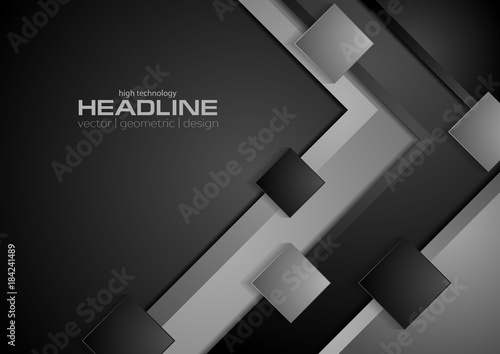 Black and grey abstract technology background