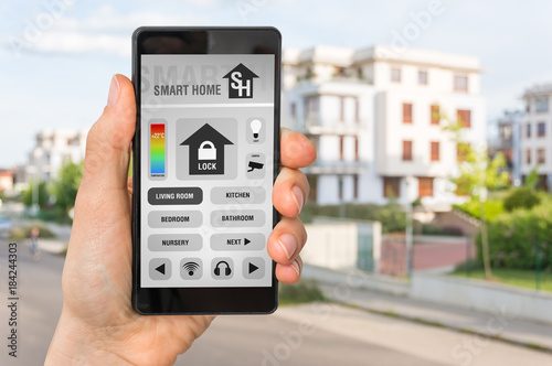 Smartphone with remote smart home control system
