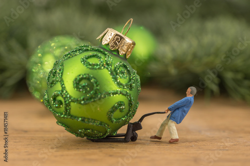 Miniature of storeman and christmas balls