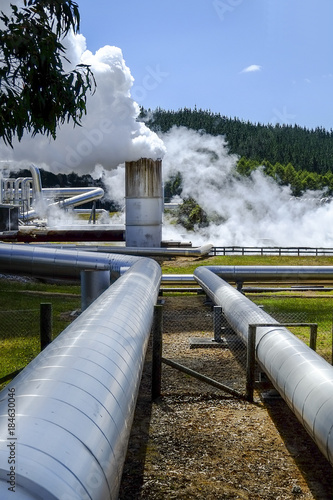 Geothermal steam plant - green energy