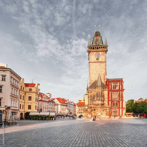 Old Town City Hall in Prague, view from Old Town Square, Czech Republic