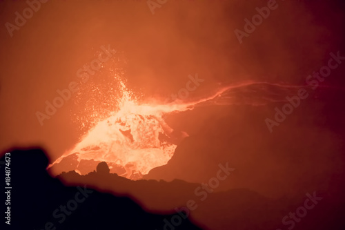 Erte Ale. Active basaltic shield volcano in the Afar Region of northern Ethiopia