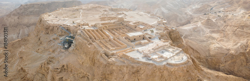 Masada - Aerial footage of the ancient fortification in the Southern District of Israel