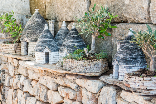 miniature of trulli in Alberobello 