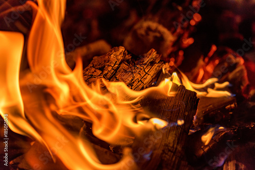 Abstract fire background. Fireplace or hearth