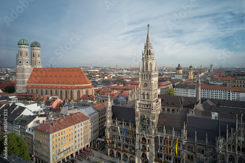 Blick auf die Frauenkirche und die Stadt München 