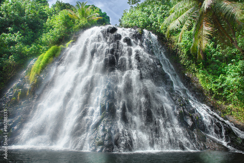 Kepirohi Waterfall located in Madolenihm Municipality, Pohnpei, Micronesia. 