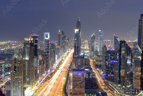 Dubai Skyline in Night View