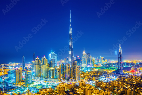Beautiful view on Dubai downtown skyline, Dubai, United Arab Emirates