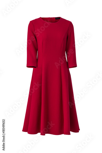 Red dress isolated on white background 