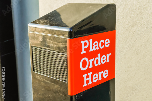 Order placement point at a Burger King drive-thru