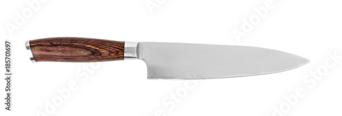 Kitchen knife on white background