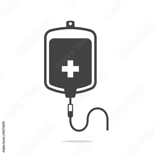 Blood transfusion icon vector