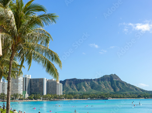 Hawaii Waikiki beach diamond head