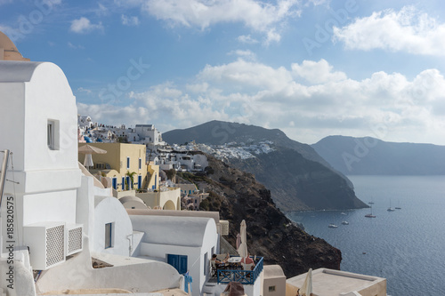 Beautiful view over the city of Oia on the island of Santorini